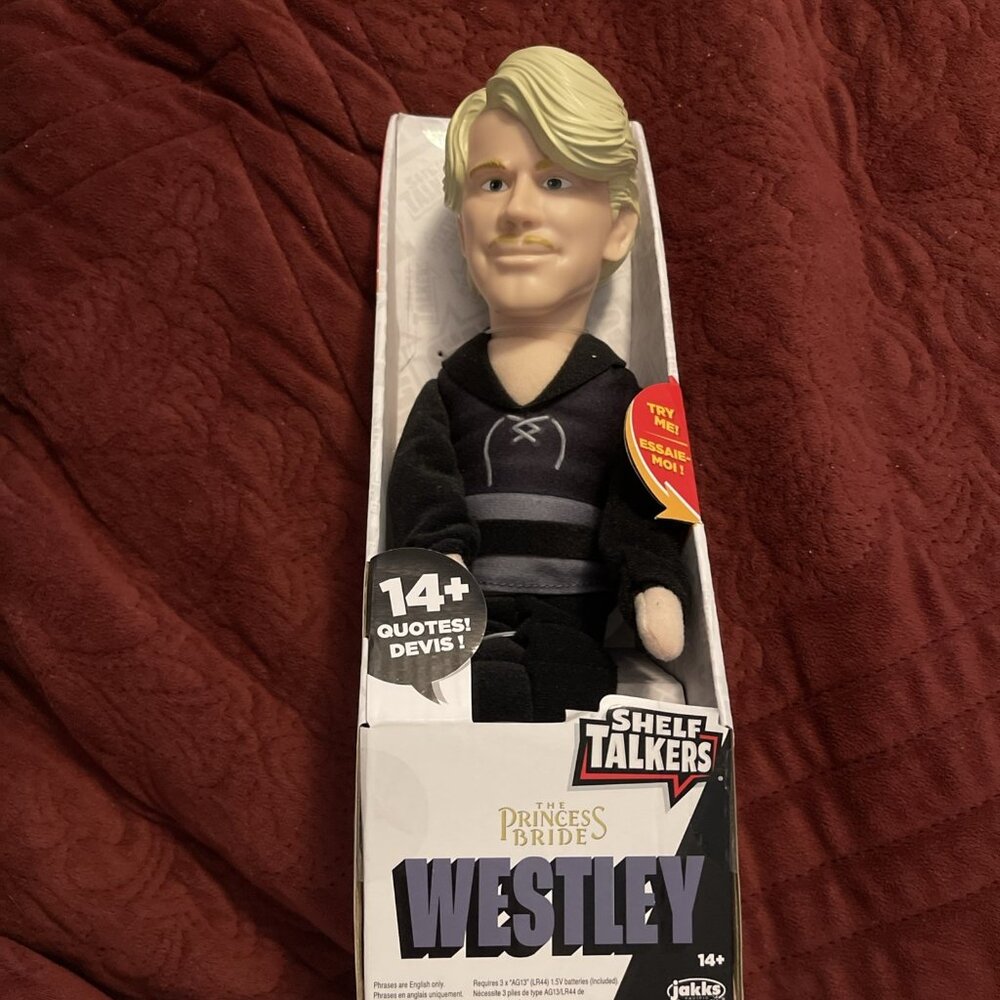 NIB Westley Shelf Talkers  Princess Bride Talking Doll Jakks‎ Pacific 14+ Quotes
